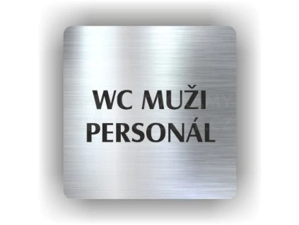 Cedule wc muži personál – plast (piktogram)