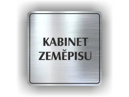 Cedule kabinet zeměpisu – plast (piktogram)