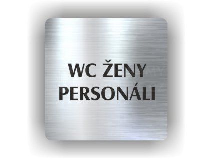 Cedule wc ženy personál – plast (piktogram)