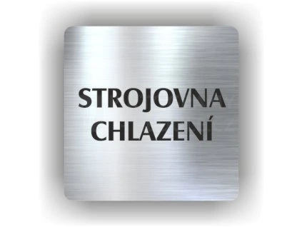 Cedule strojovna chlazení – plast (piktogram)