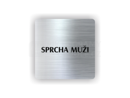 Cedule sprcha muži | Piktogram (čtverec)