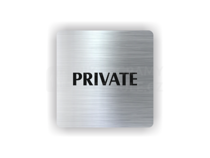 Cedule private | Piktogram (čtverec)