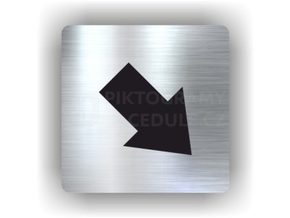 Piktogram - ŠIPKA V PRAVO DOLŮ