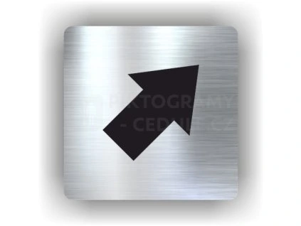 Cedule šipka v pravo nahorů – plast (piktogram)