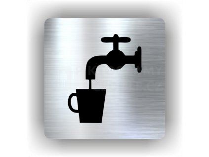 Cedule pitná voda – plast (piktogram)