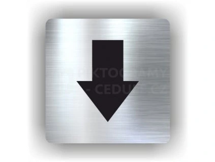 Cedule šipka dolů – plast (piktogram)