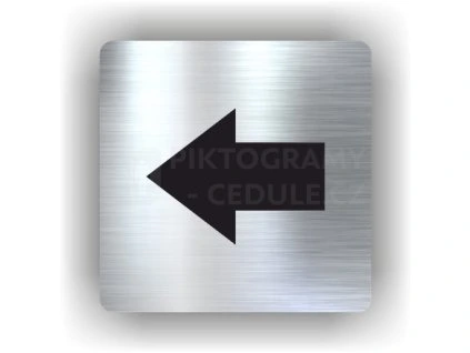 Cedule šipka do leva – plast (piktogram)