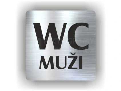 Cedule wc muži – plast (piktogram)