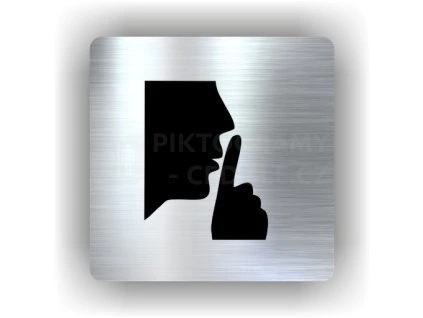 Cedule ticho prosím – plast (piktogram)