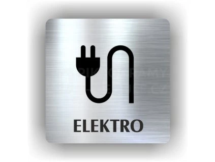 Cedule elektro – plast (piktogram)