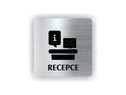 Cedule recepce | Piktogram (čtverec)