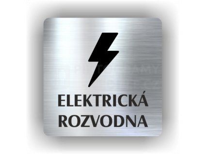 Cedule elektrická rozvodna – plast (piktogram)