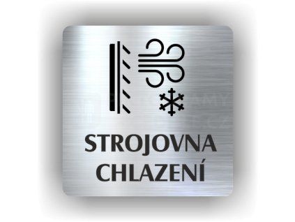 Cedule strojovna chlazení – plast (piktogram)
