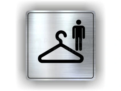Cedule šatna muži – plast (piktogram)