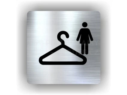 Cedule šatna ženy – plast (piktogram)