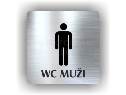 Cedule wc muži – plast (piktogram)