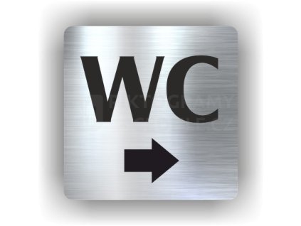 Piktogram - WC ŠIPKA DO PRAVA