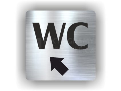 Piktogram - WC ŠIPKA V LEVO NAHORŮ
