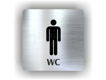 Cedule wc muži – plast (piktogram)