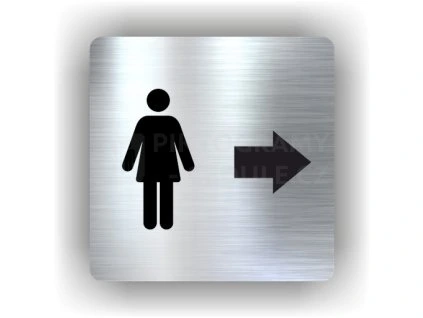 Cedule ženy v pravo – plast (piktogram)