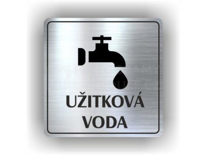 Cedule užitková voda – plast (piktogram)