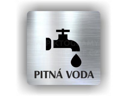 Cedule pitná voda – plast (piktogram)