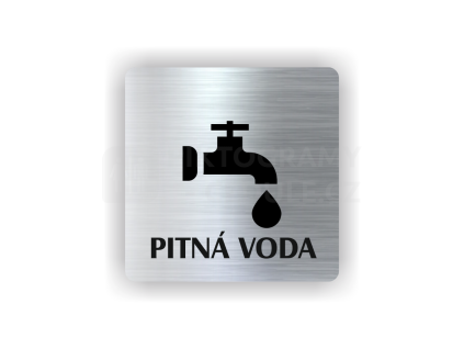 Cedule pitná voda | Piktogram (čtverec)