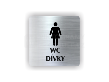 Cedule wc dívky | Piktogram (čtverec)