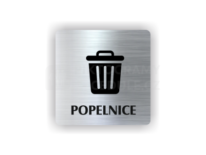 Cedule popelnice | Piktogram (čtverec)