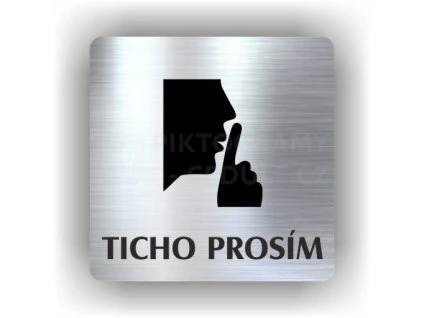 Cedule ticho prosím – plast (piktogram)