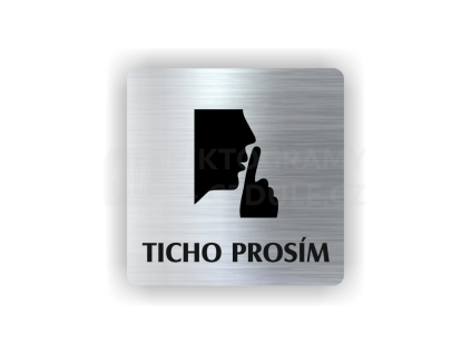 Cedule ticho prosím | Piktogram (čtverec)