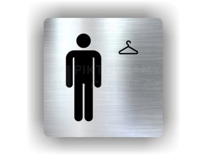 Cedule šatna muži – plast (piktogram)