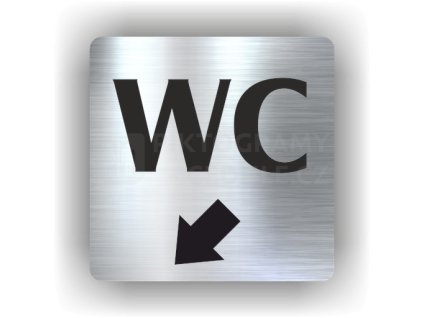 Piktogram - WC ŠIPKA V LEVO DOLŮ