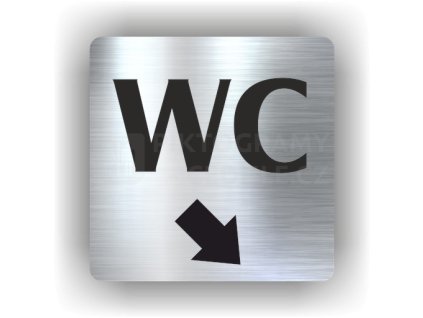 Piktogram - WC ŠIPKA V PRAVO DOLŮ