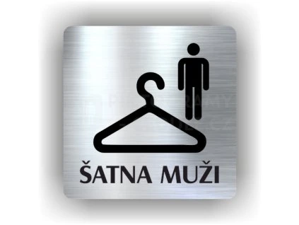 Cedule šatna muži – plast (piktogram)