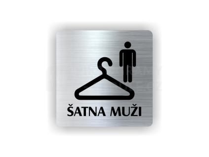 Cedule šatna muži | Piktogram (čtverec)