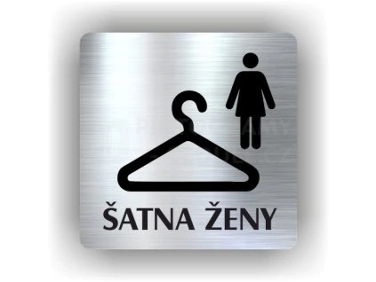 Cedule šatna ženy – plast (piktogram)