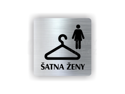 Cedule šatna ženy | Piktogram (čtverec)