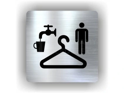 Cedule šatna muži – plast (piktogram)