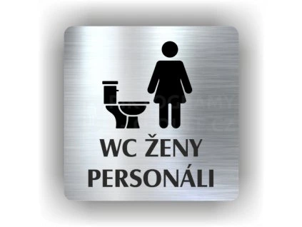 Cedule wc ženy personál – plast (piktogram)