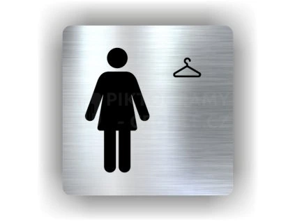 Cedule šatna ženy – plast (piktogram)