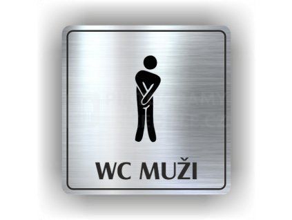 Cedule wc muži – plast (piktogram)