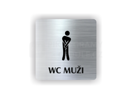 Cedule wc muži | Piktogram (čtverec)