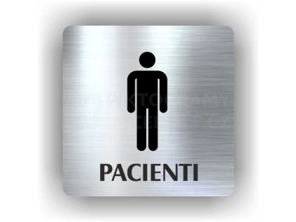 Cedule pacienti muži – plast (piktogram)