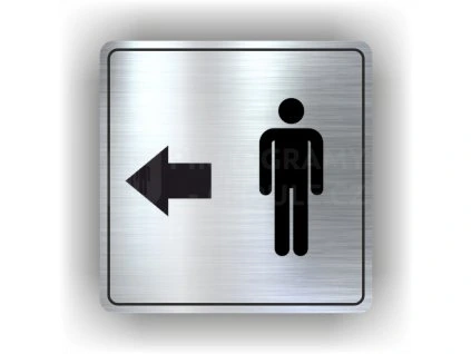 Cedule muži v levo – plast (piktogram)