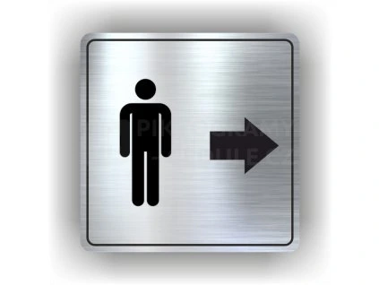 Cedule muži v pravo – plast (piktogram)