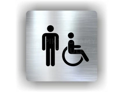 Cedule muži,vozíčkář – plast (piktogram)