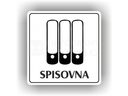 Cedule spisovna – plast (piktogram)
