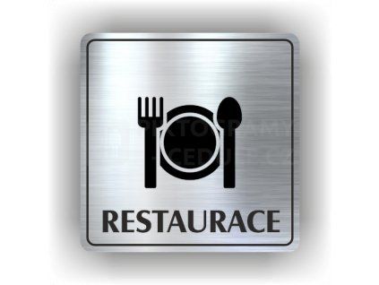 Cedule restaurace – plast (piktogram)