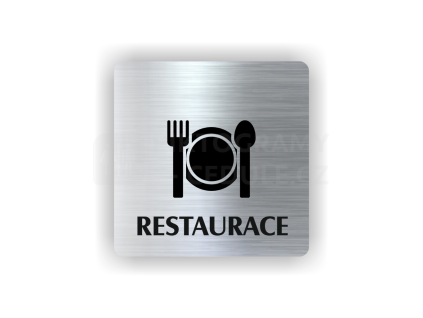 Cedule restaurace | Piktogram (čtverec)